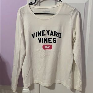 White Vineyard Vines Long Sleeve Shirt